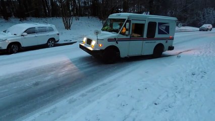 Stuck Mail Truck Atlanta Snow Storm
