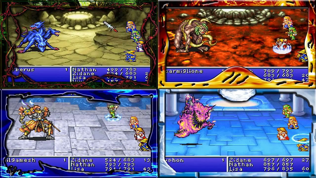 Final Fantasy I (GBA) Bonus Dungeons Menu (HD)