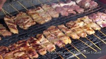 street pork BBQ หมูปิ้ง Thai favourite street food