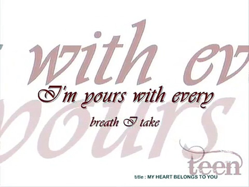 MY HEART BELONGS TO YOU - hayley westenra