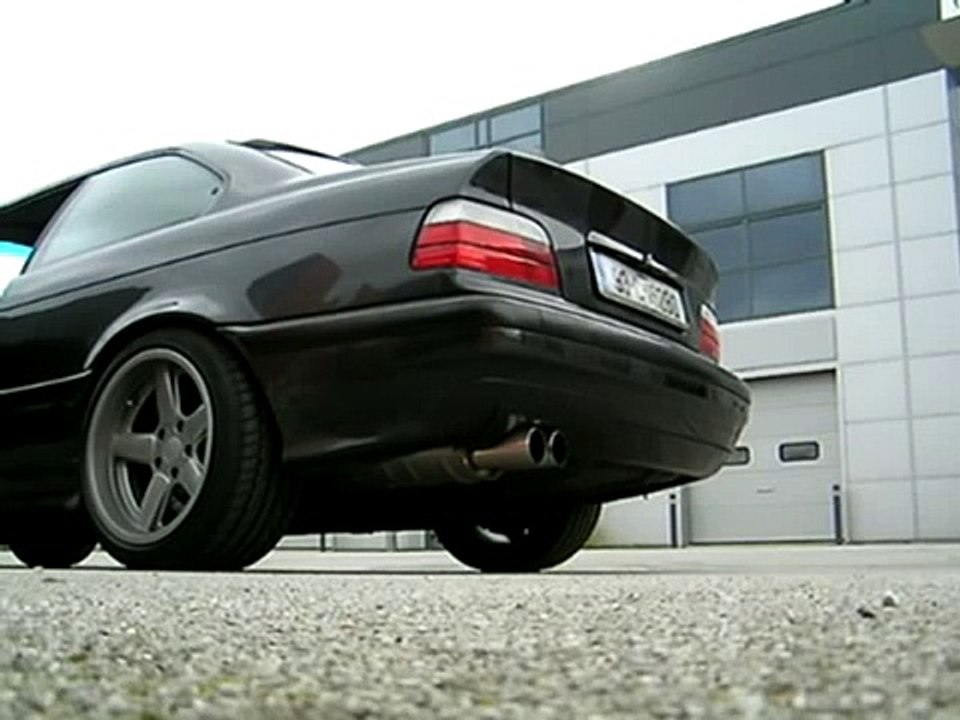 BMW 325i e36 Exhaust sound (back to) Eisenmann (7200 RPM)