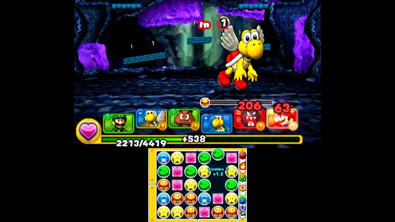 Puzzle & Dragons Super Mario Bros. Edition {3DS} часть 4 — Подземный Мир