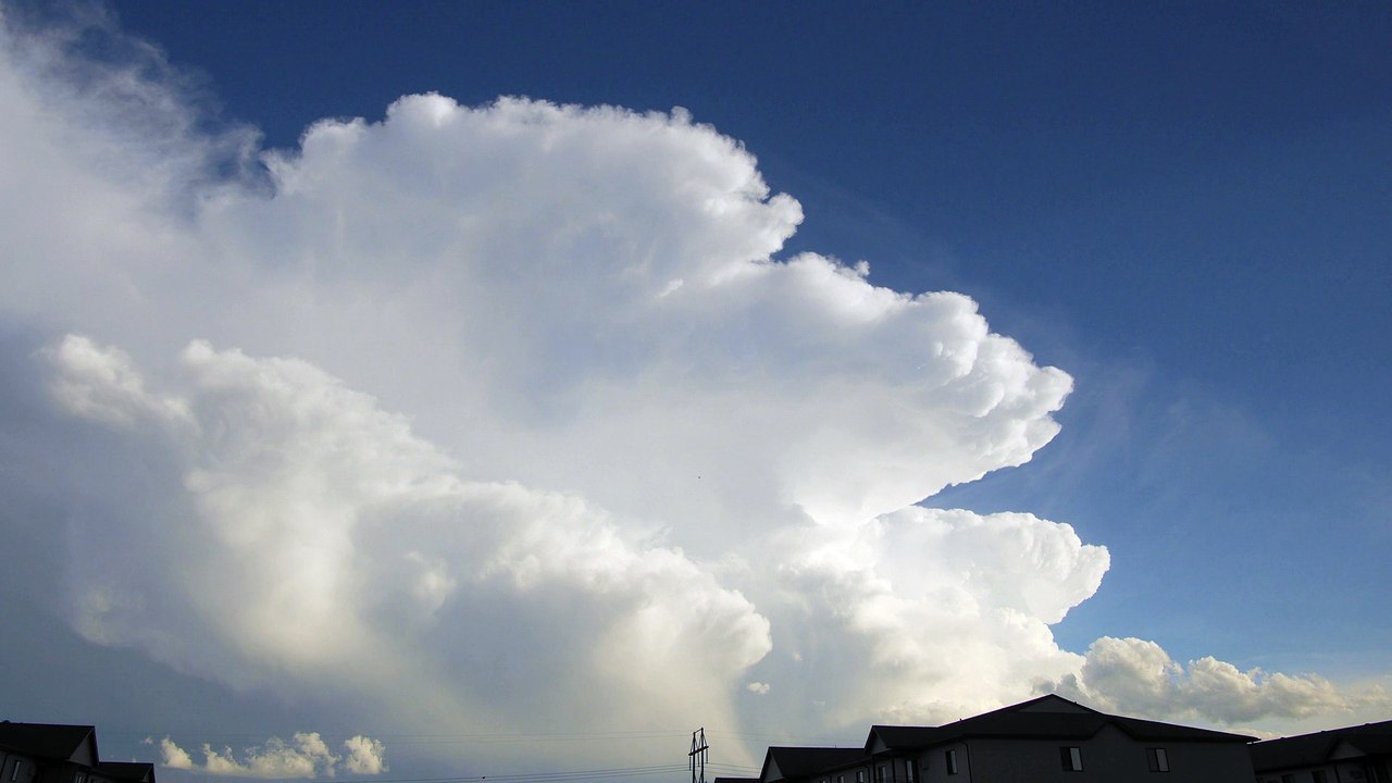 June 20, 2015 storms - a 30x time lapse of anvil clouds