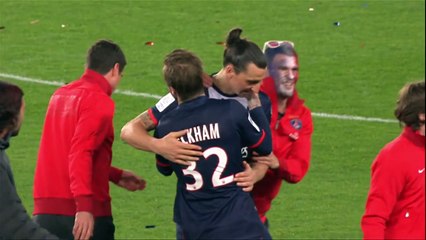 Les larmes de Beckham, son dernier match au Parc des Princes (PSG-Brest) / 2012-13