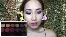 Purple smokey eyes & Nude Lips tutorial
