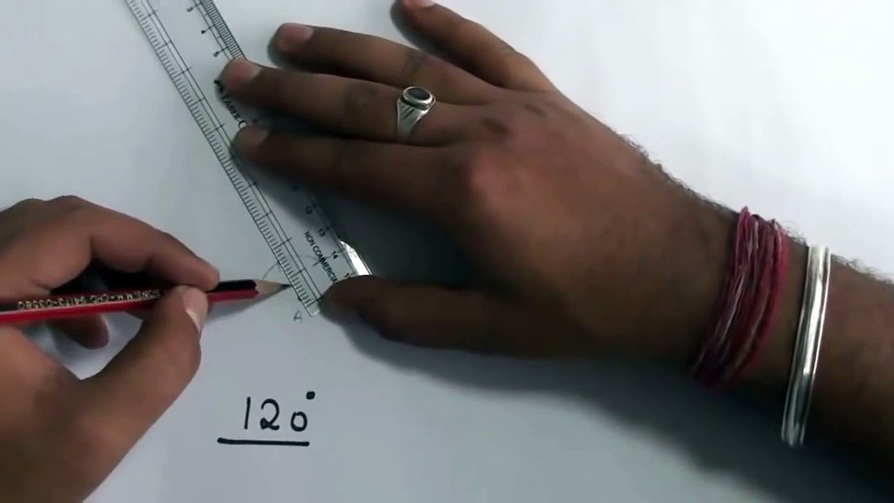 How to construct angles 105 120 135 150 degrees - Compass