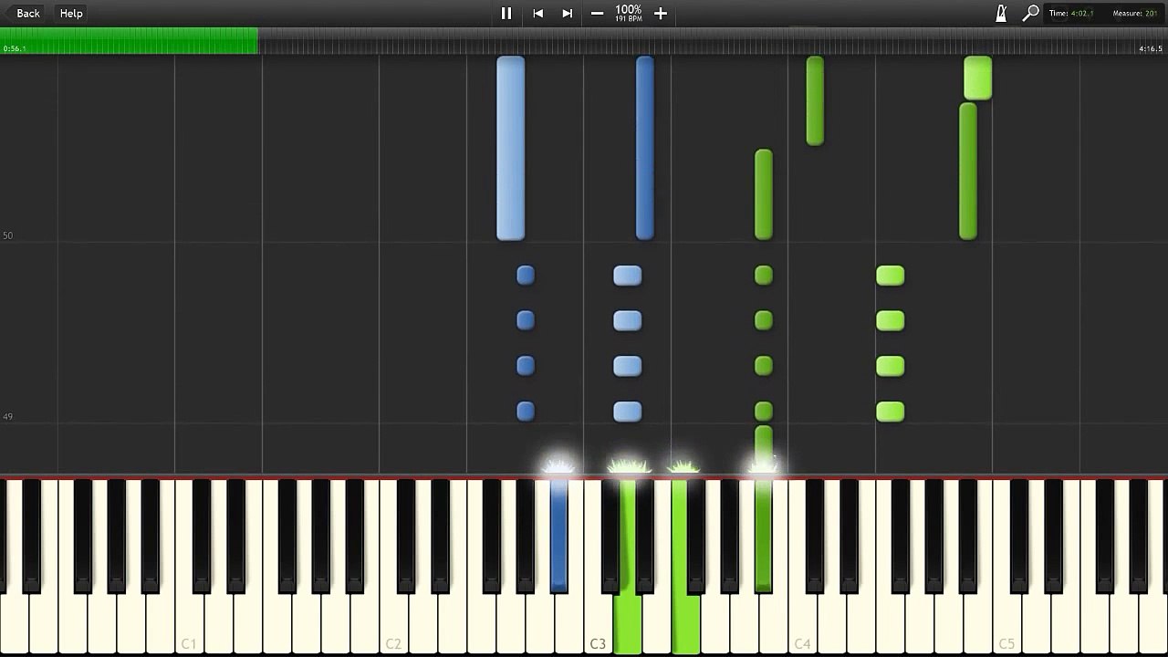 Sonata No. 8 C minor 3. Movement - Beethoven Synthesia Piano Tutorial