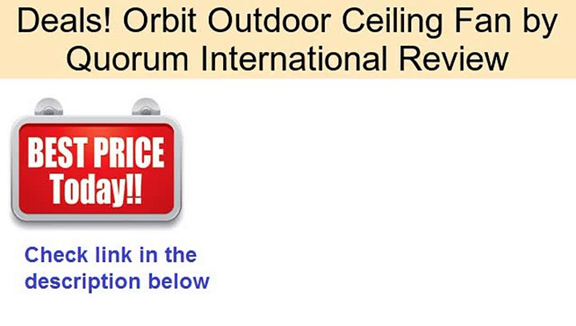 Orbit Outdoor Ceiling Fan By Quorum International Review Video