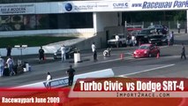 Turbo Civic vs Dodge SRT-4 drag
