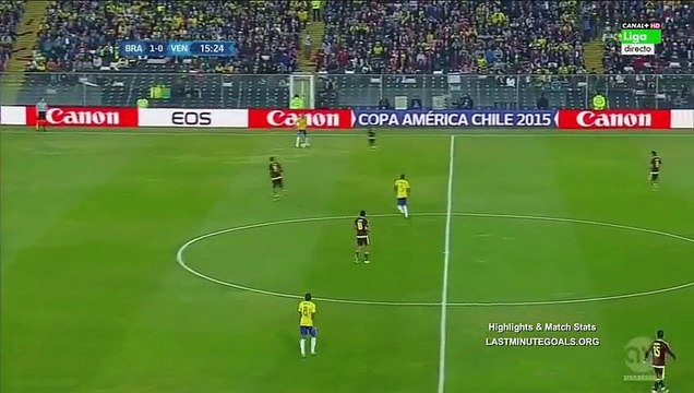 Brazil 2 - 1 Venezuela All Goals and Highlights 22-06-2015 - Copa America