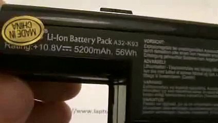 Batería para ASUS A32-k93 Negro