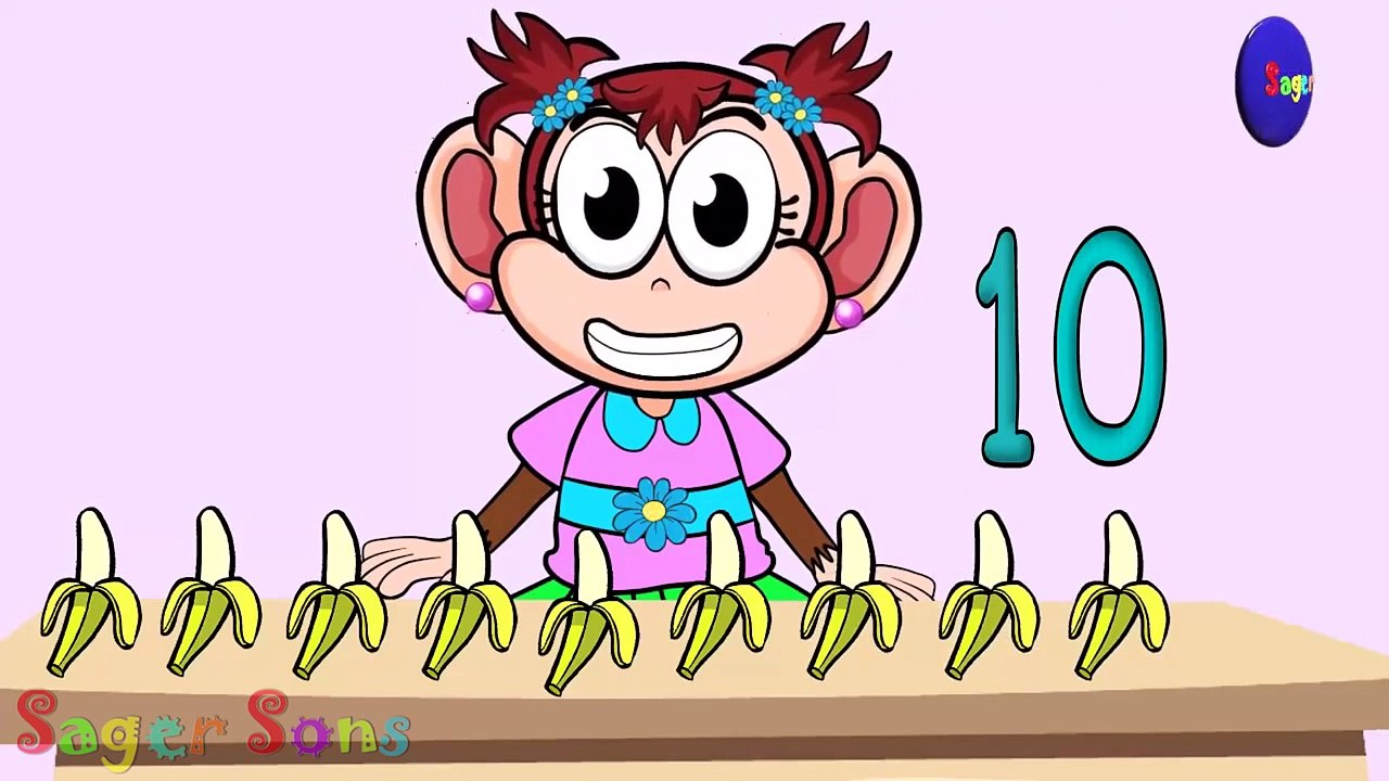 Learn To Count from 1 to 10 With Five Little Monkeys | The Numbers Song  | Nursery Rhyme