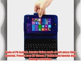 Infiland HP Stream 7 Tablet Bluetooth Keyboard Case Cover - Folio Slim Fit PU Leather Case