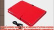 HDE Folding Leather Case Cover Stand with Bluetooth Keyboard   Stylus for iPad 2/3/4 (Red)