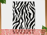 Black White Leather Zebra Soho Durable hard-shell Construction Nylon Stand Alone Smart Case