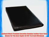 Navitech Black Premium Executive Genuine Leather Case Cover Sleeve For The Acer Aspire S3 951