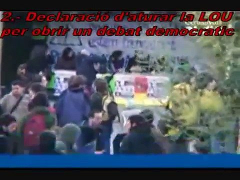 1/2-No a Bolonya, Tancada UAB i Càrrega Mossos: Fets 4MARÇ'08 Rector Lluís Ferrer DIMISSIÓ!!!