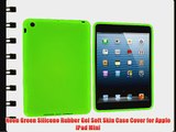 Neon Green Silicone Rubber Gel Soft Skin Case Cover for Apple iPad Mini
