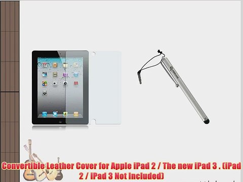 rooCASE 3n1 Convertible Premium Leather (Red) Case Cover with 24 Angle Adjustable Stand / Anti-Glare