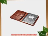 Brown Croc-Patterned Leather Cover for an iPad Air 2 / iPad Air and Composition Book