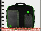 PINDAR Nylon Messenger Shoulder Carrying Bag (Green-Trim) For Toshiba Excite Tablets   Bluetooth
