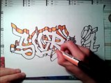 NEW 2012 graffiti sur papier SLVRONE / ABSTRACT by SPANE graff 34