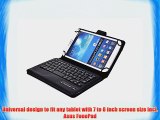 Cooper Cases(TM) Infinite Executive Asus FonePad Tablet Keyboard Folio in Black (Premium Pleather