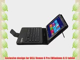 IVSO KeyBook Bluetooth Keyboard Case for DELL Venue 8 Pro (Windows 8.1) Tablet - will only