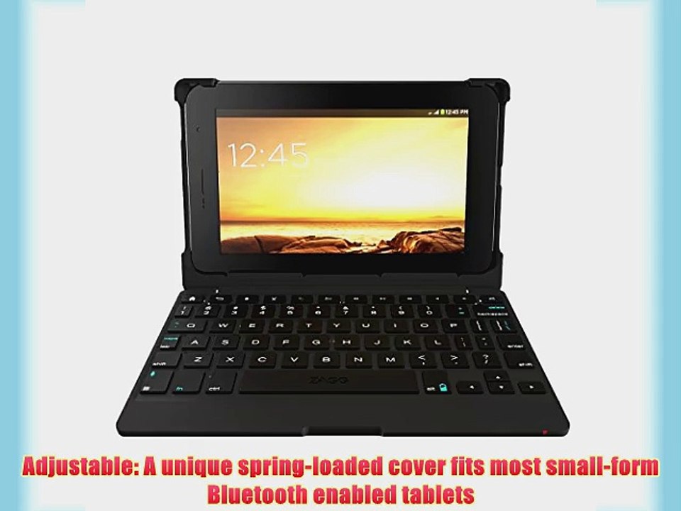 ZAGG Folio Case 7 Inch Autofit Hinged for Android Tablets- Black