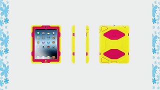 Citron/Pink Survivor All-Terrain Case   Stand for iPad 2 3 and 4th Gen