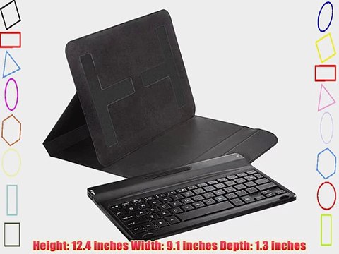 Platinum Bluetooth Folio Keyboard Case for Most 10.1 Tablets Black PT-UN10K2B - Galaxy Note