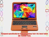 TIWKICH Samsung Galaxy Tab 4 10.1 Inch Bluetooth Keyboard Portfolio Case Wireless Detachable