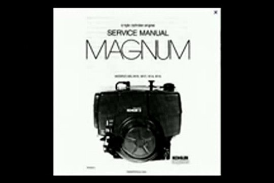 Kohler Magnum M8 M10 M12 M14 M16 Single Cylinder Engine Service Repair Workshop|