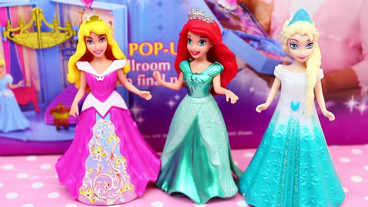 Disney Princess Cinderella Storybook ❤ MagiClip Doll Frozen Elsa, Ariel & Sleeping Beauty Magic Clip