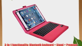 Cooper Cases (TM) Infinite Executive Le Pan TC1010 / TC1020 Bluetooth Keyboard Folio in Rose