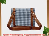 1byone Upscale PU Cambridge Bag for iPad iPad Air Preppy Look and British Style - Swallow gird