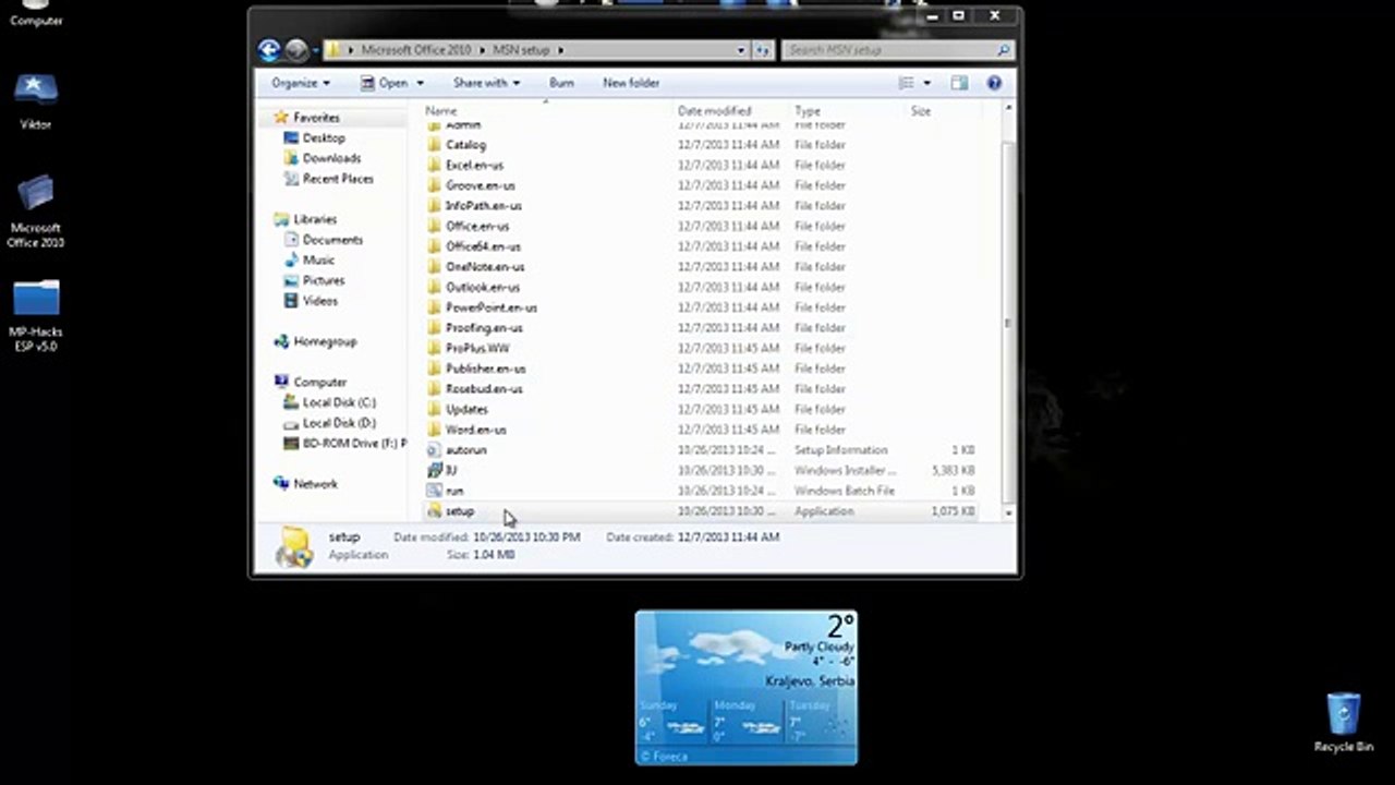 Kako instalirati MicroSoft Office 2010 bez aktivatora