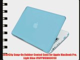eForCity Snap-On Rubber Coated Case for Apple MacBook Pro Light Blue (PAPPMCBKCO19)