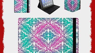 Flip Case For Apple iPad Air 2 Flip Cover - Pink Ombre Damask Folio Book Style