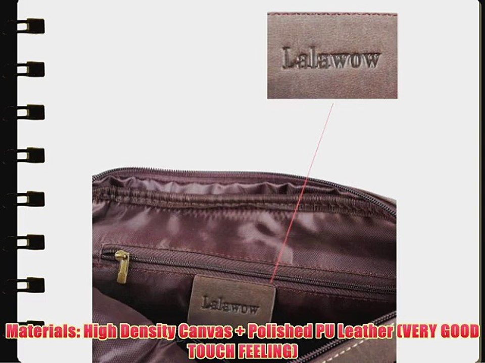 Lalawow Men Canvas Briefcase Messenger Bag Cross Body Bag With PU Leather For Samsung Galaxy