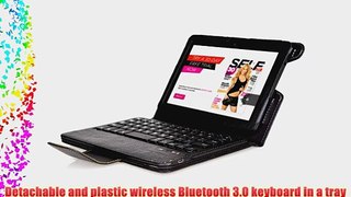 iFoxtEK? Amazon New Kindle Fire HDX 7 Case - Wireless Bluetooth Keyboard Cover Case for Amazon