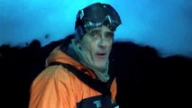 NZ Scientists walk through Helo cave, Mt Erebus, Antarctica