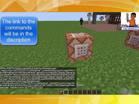 Vanilla minecraft : Iron man / Mech suite / power armor [ tutorial only one command block ]