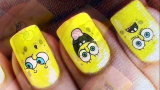 Sponge Bob  Decals Nail Art Nail Water Decals How To Nail Polish Easy Nail designs cute - Video Dailymotion