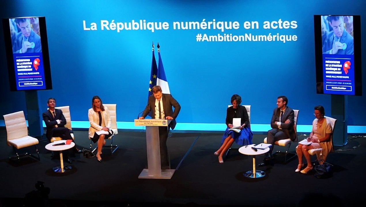 Remise du rapport Ambition Numérique par Benoit Thieulin et annonce de la stratégie numérique par Manuel Valls