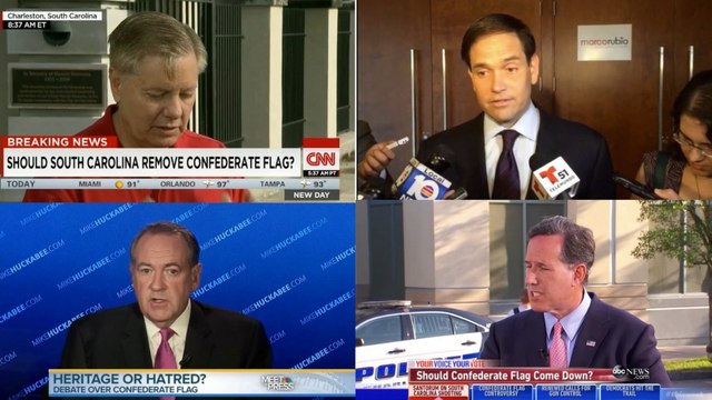 GOP hopefuls on the Confederate flag