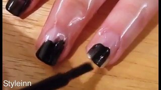 Polka dot nail art design tutorial video for begginers