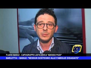 BARLETTA | Basile: "Nessun sostegno alla famiglie disagiate"
