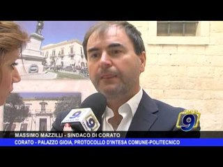 CORATO | Palazzo Gioia, protocollo Comune-Politecnico