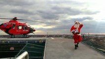 Santa Visits Cooper on Trauma Transport Helicopter Cooper Air Two